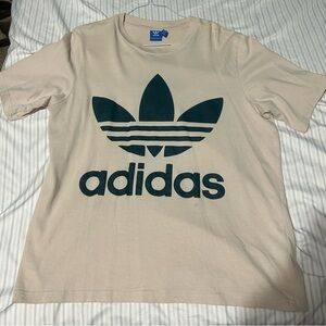 Adidas Cream Tee with Bold Logo